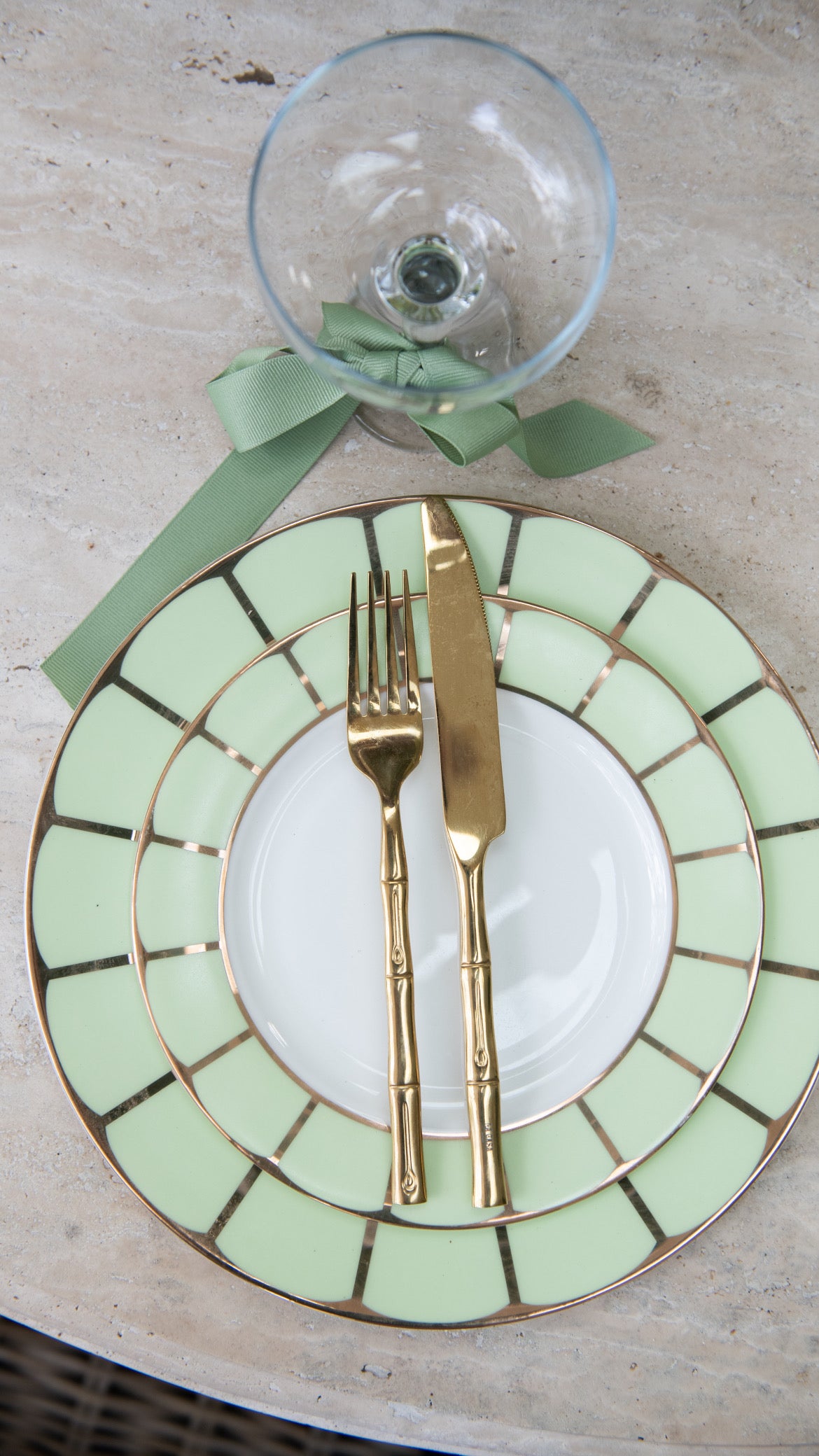 Sicily 3 Piece Dinner Set in Pistachio Green (Set of 6)