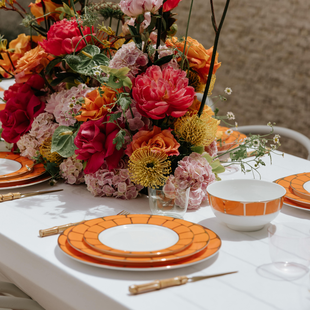 Sicily Dinner Plate in Blood Orange