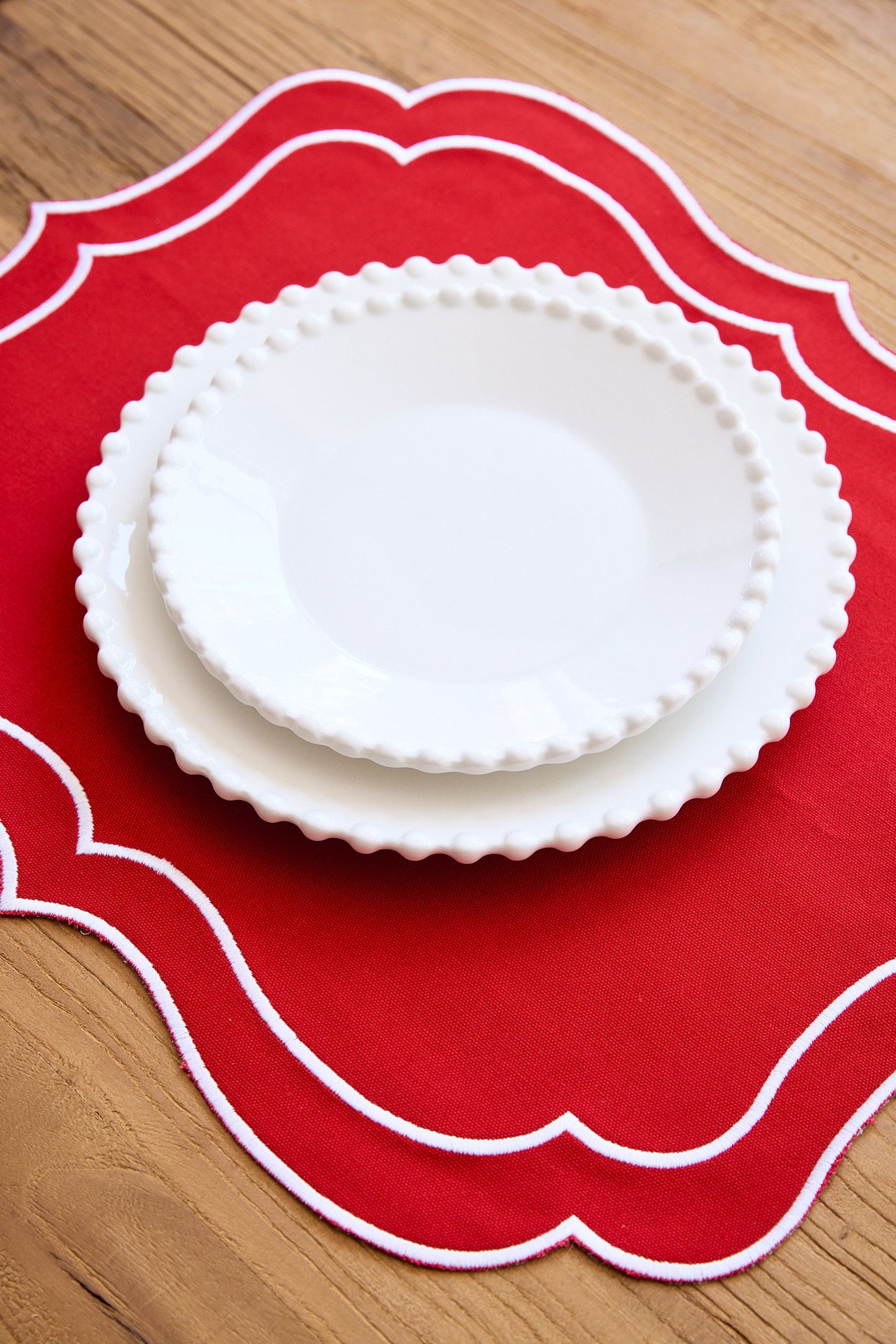 Visconti Christmas Placemat (Red & White) - Set of 6