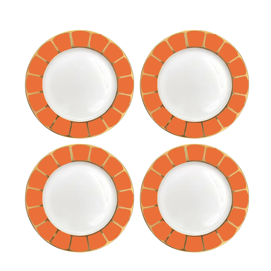 Sicily Dinner Plates in Blood Orange (Set of 4)