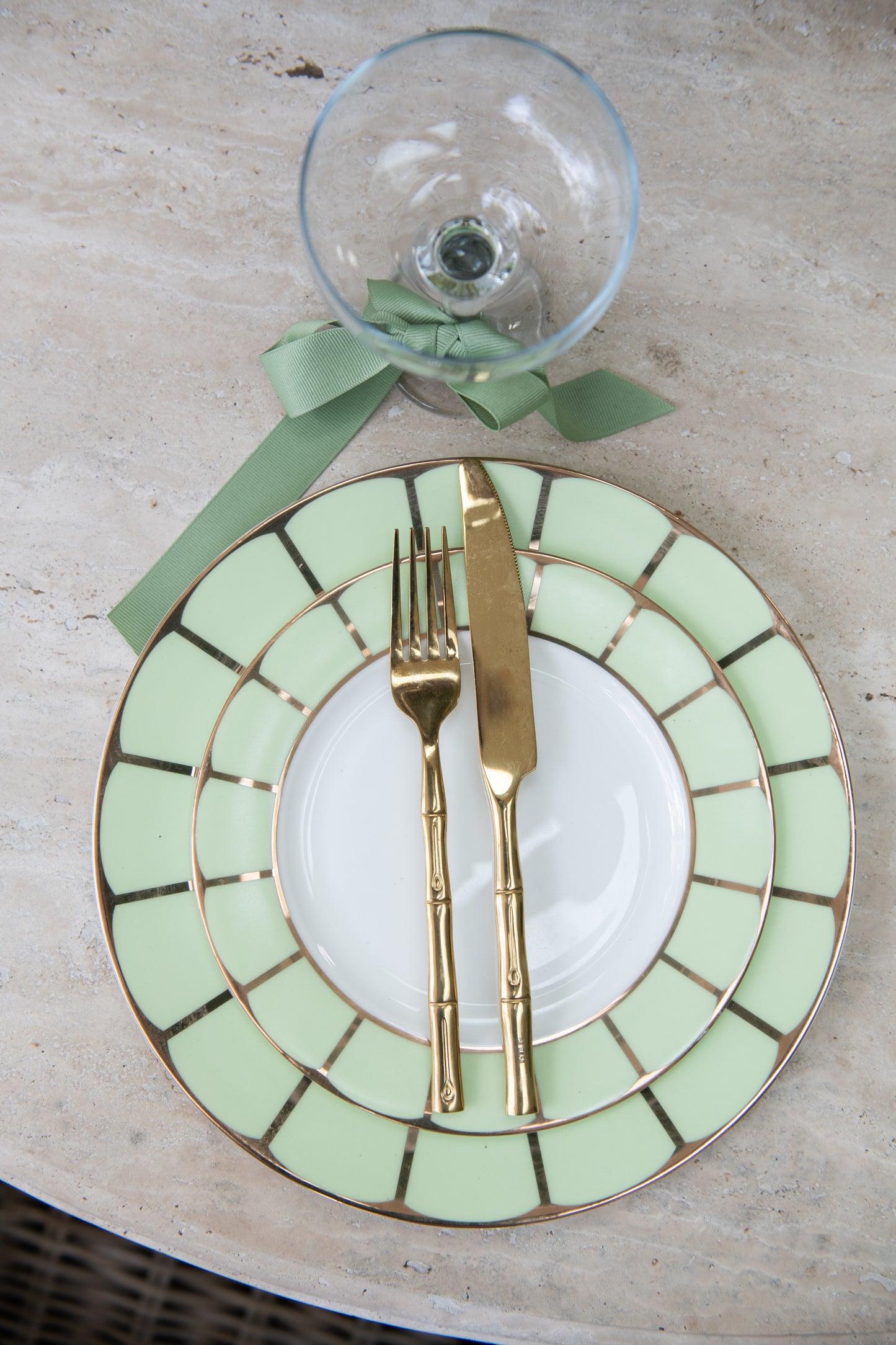 Sicily 3 Piece Dinner Set in Pistachio Green (Set of 6)