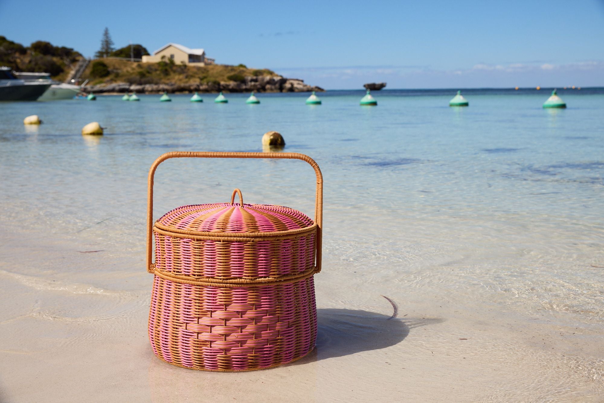 Pinky's Round Picnic Basket
