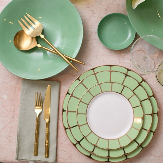 Sicily Dinner Set in Pistachio Green (Set of 6) - LA CASA HOMEWARES