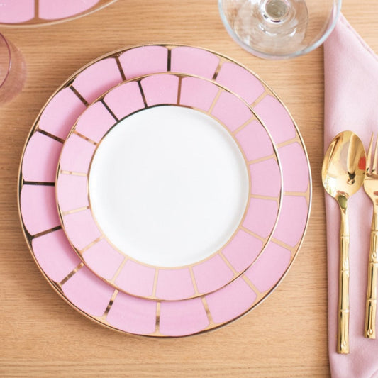 Sicily Large Dinner Plate in Scopello Pink (Set of 4)