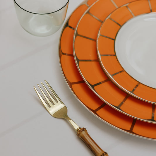 Sicily 3 Piece Dinner Set in Blood Orange