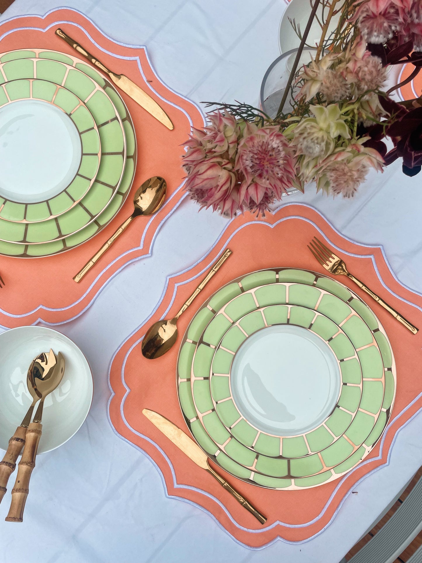 Sicily 3 Piece Dinner Set in Pistachio Green (Set of 8)