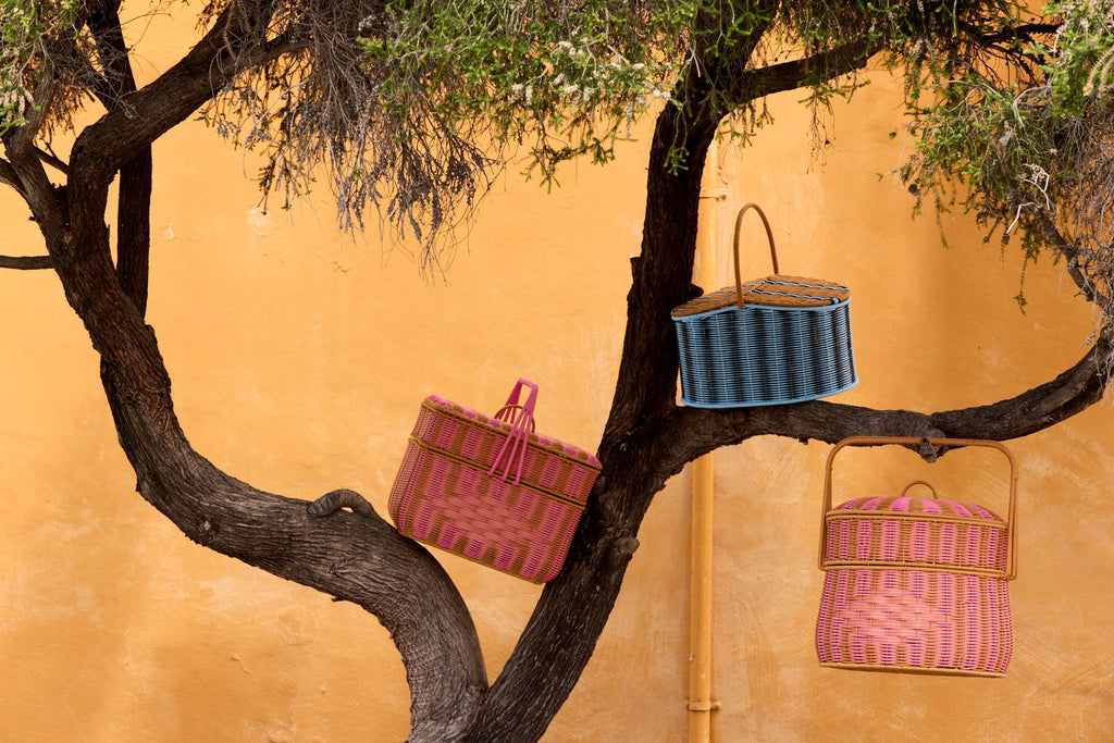 Parakeet Pink Square Basket