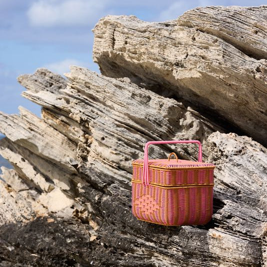 Parakeet Pink Square Basket