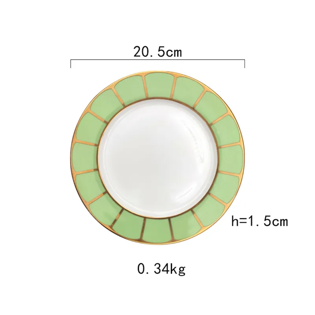 Sicily 3 Piece Dinner Set in Pistachio Green LA CASA HOMEWARES