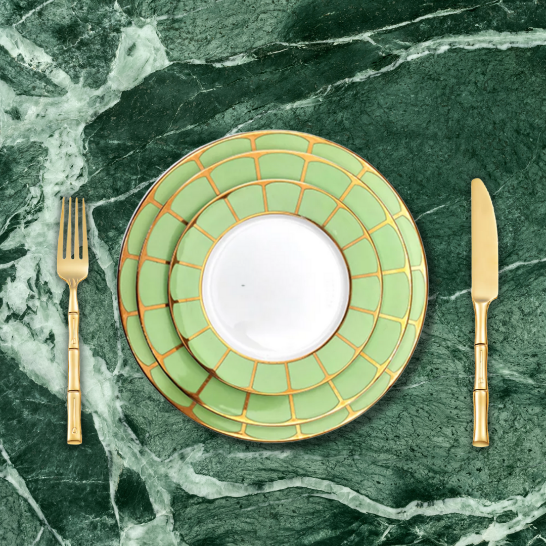 Sicily Dinner Set in Pistachio Green (Set of 6) - LA CASA HOMEWARES