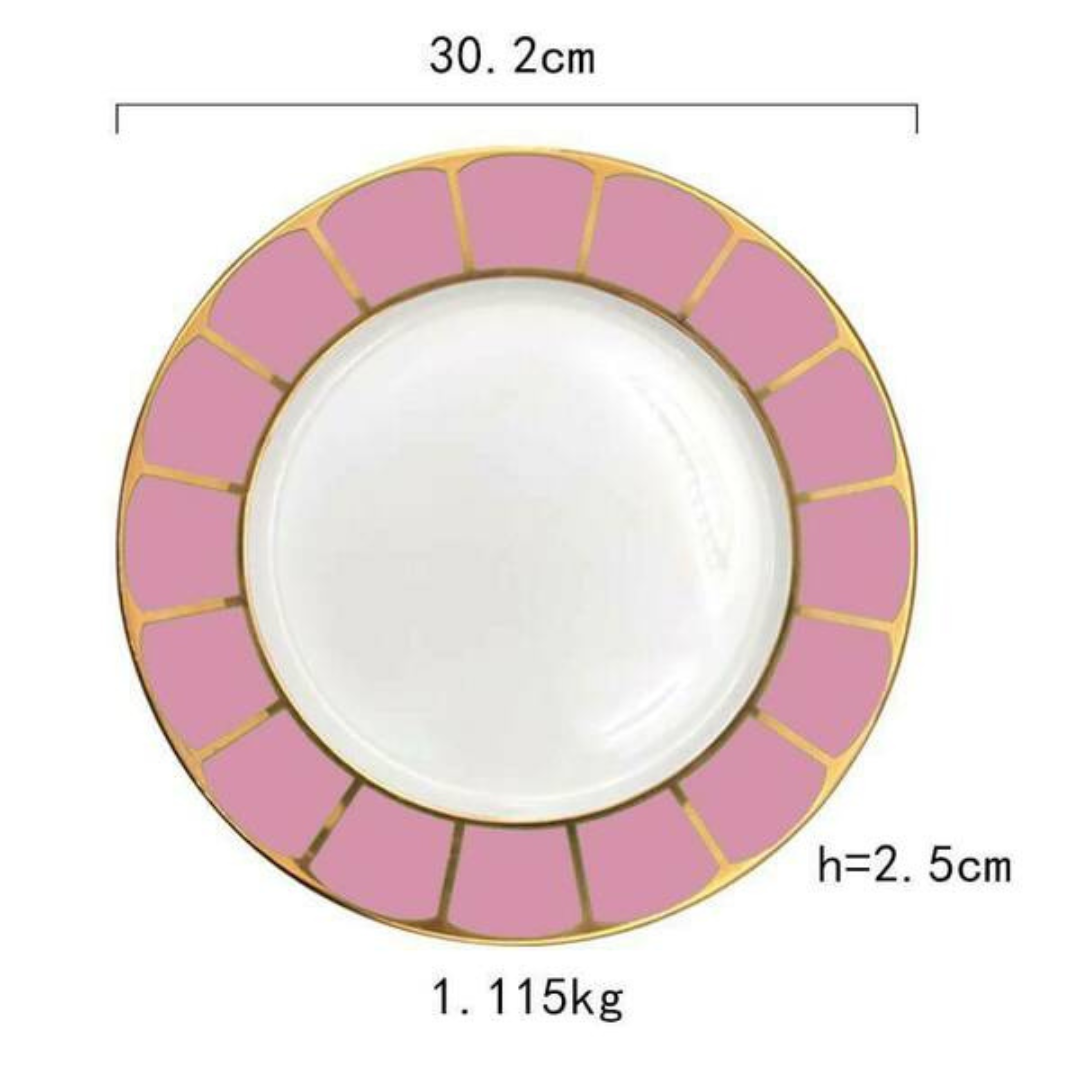 Sicily Large Dinner Plate in Scopello Pink (Pre-Order) - LA CASA HOMEWARES