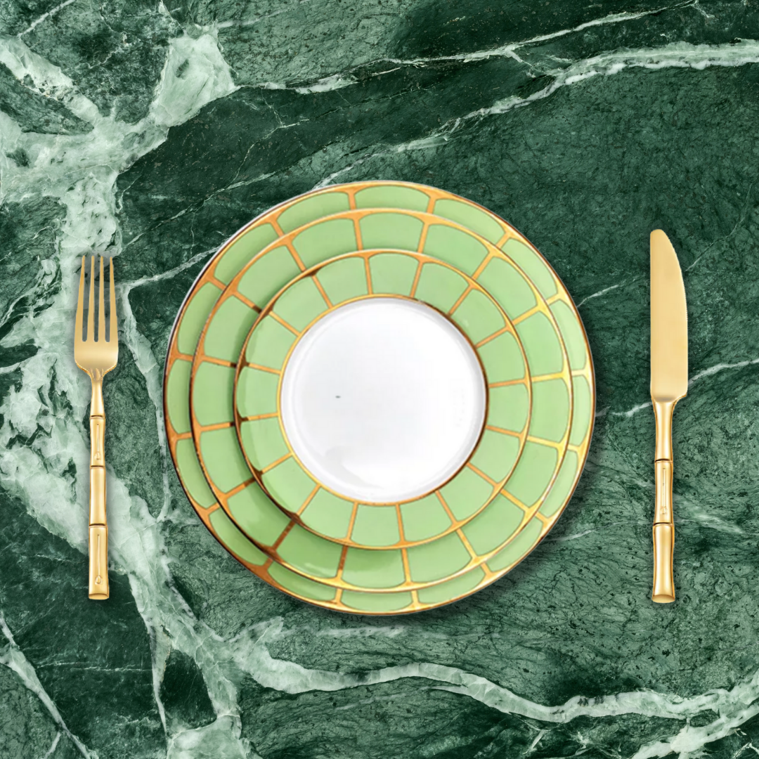 3 Piece Sicily Dinner Set in Pistachio Green (Pre-Order) - LA CASA HOMEWARES