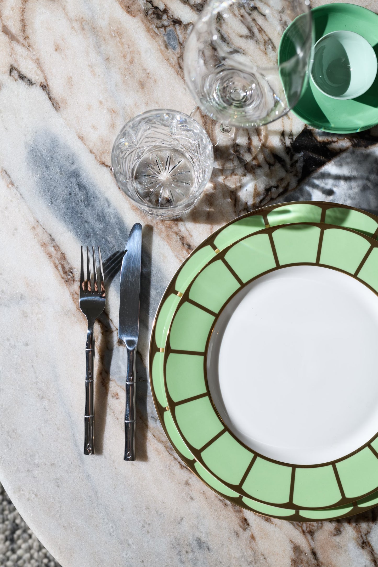 3 Piece Sicily Dinner Set in Pistachio Green - LA CASA HOMEWARES