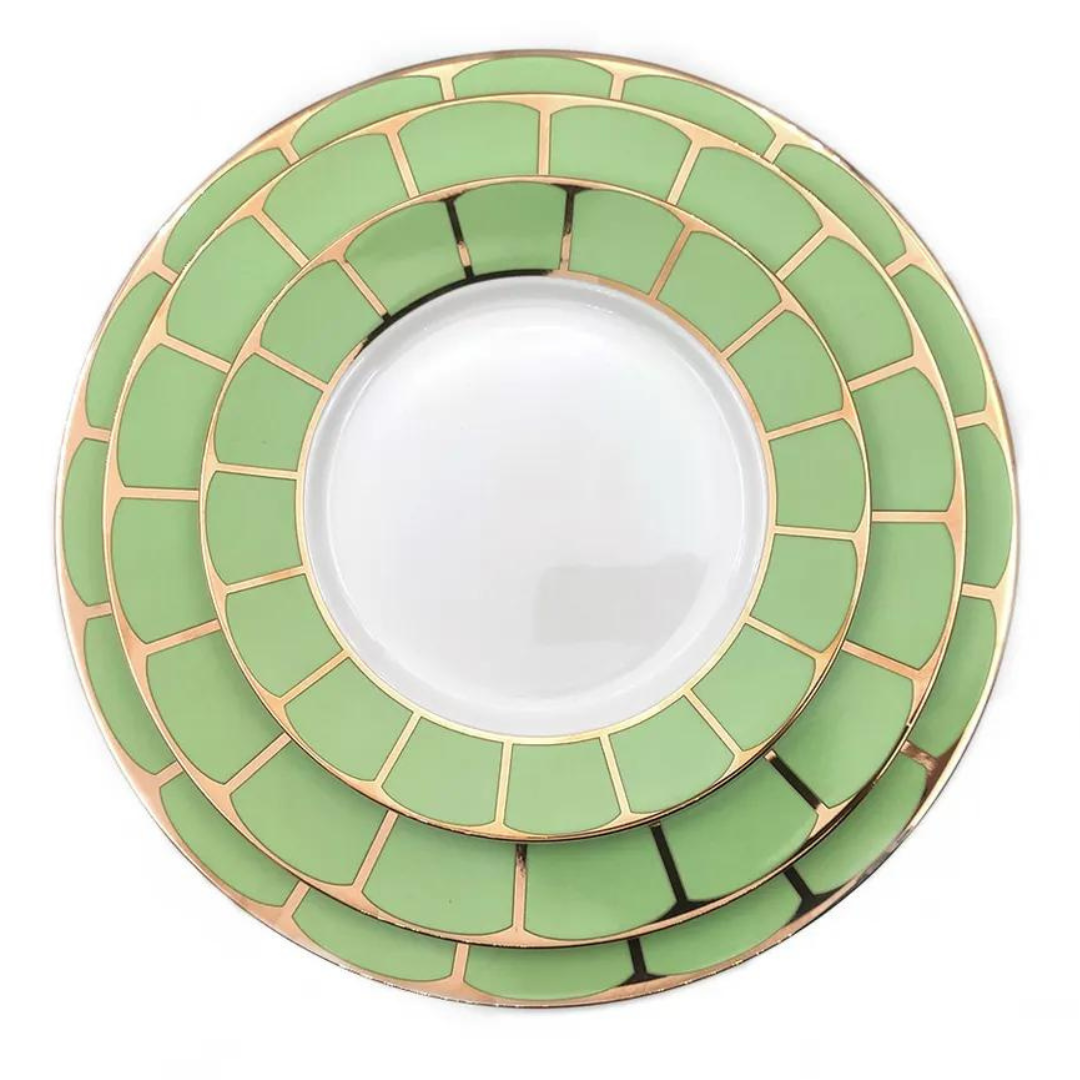 3 Piece Sicily Dinner Set in Pistachio Green - LA CASA HOMEWARES